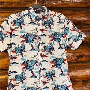 Denim&flowers button down